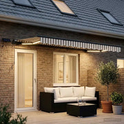Tenda retrattile Grigio chiaro e bianco 450 × 350 cm 3426282