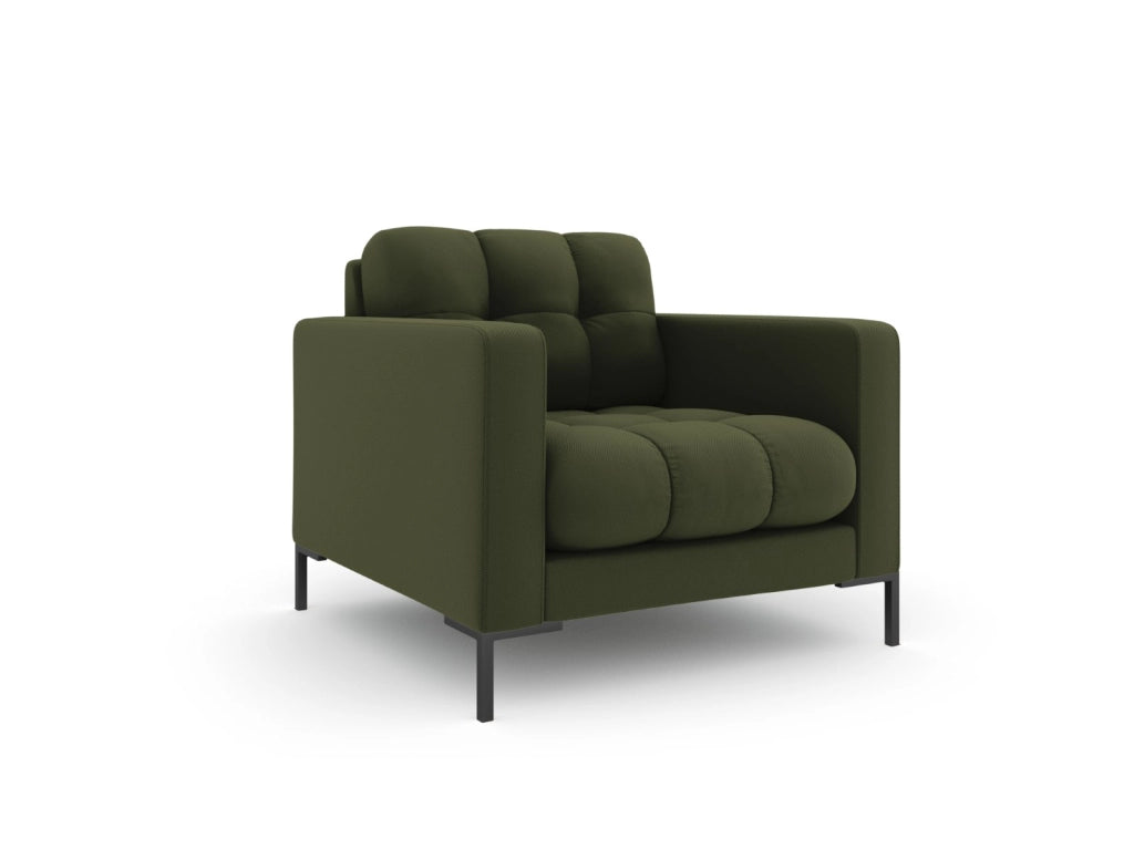 Cosmopolitan Design - Poltrona "Bali" in tessuto strutturato verde 