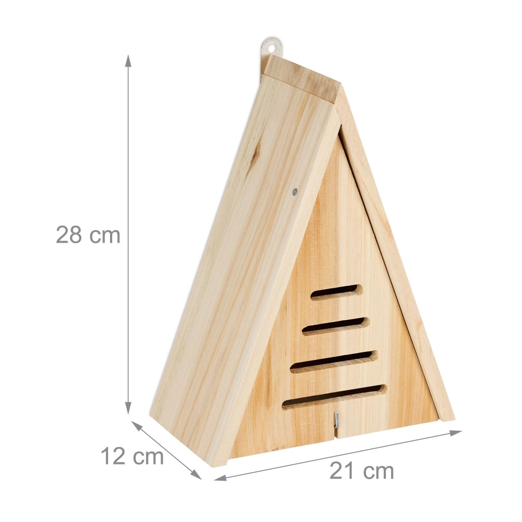 Hotel per insetti da giardino rifugio per coccinelle 25 x 15 x 15 cm soluzione naturale estetica in legno verde 13_0015256