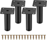 4 Pezzi di Supporti Regolabili per Mobili da 8 cm, Supporti Metallici per Soggiorno, Cucina e Cucina