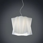 Lampadario a sospensione FOLIO paralume in Polilux Bianco diametro 40x h37 cm