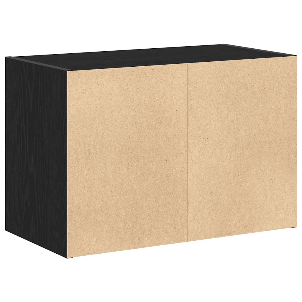 Armadio con 2 Cassetti Rovere Nero 60x31x40 cm in Truciolato 858823