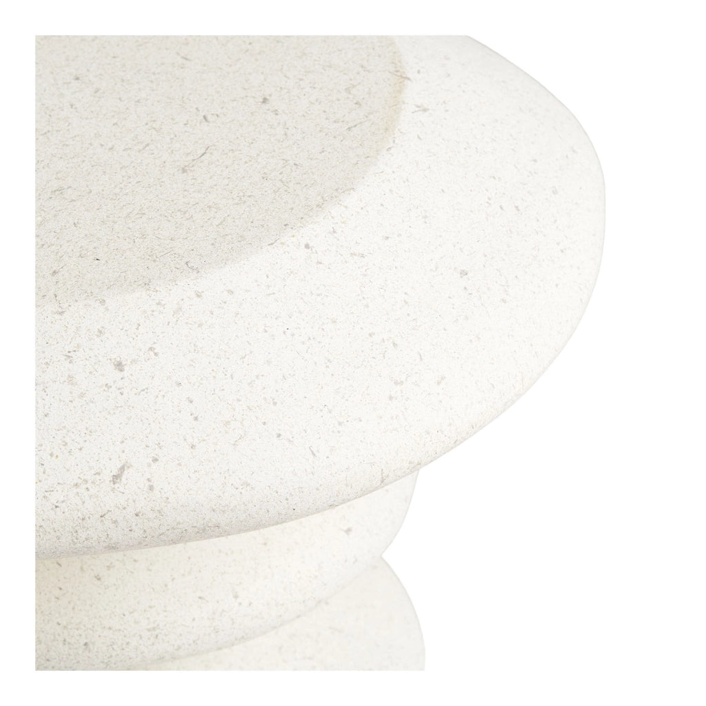 Tavolino Blackburn, Bianco, Fibra di Argilla, 39x43x45 cm