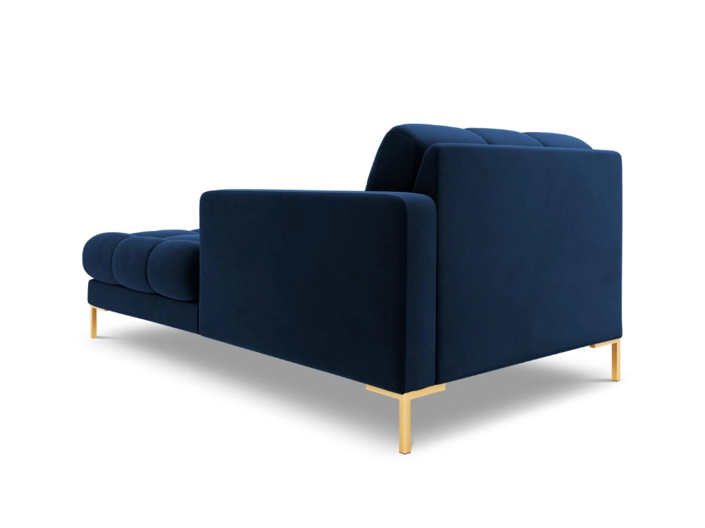 Cosmopolitan Design - Chaise longue destra "Bali" in velluto blu reale 