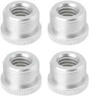 Adattatore microfono in alluminio - 4 pezzi - Leggero e duraturo - Argento - Adattatore a filo - Per camera e monitor