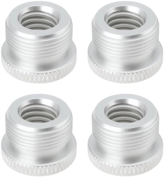 Adattatore microfono in alluminio - 4 pezzi - Leggero e duraturo - Argento - Adattatore a filo - Per camera e monitor