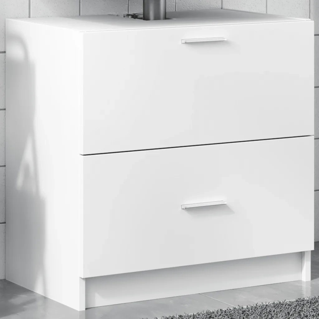 vidaXL Mobile Lavabo Bianco 59x37x59 cm in Truciolare