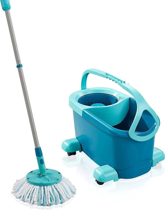 Spazzola a spirale per pavimenti Ergo 2.0 - aspirapavimenti con carrello - pulizia umida - pavimenti in piastrelle e lamelle - sistema a click - tecnologia centrifuga