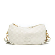Borsa a tracolla da donna in vera pelle, colore bianco.
