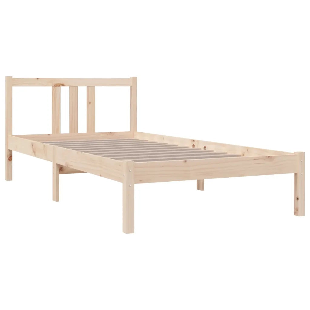 Letto singolo | Letto per adulti | Giroletto in Legno Massello 90x190 cm Single