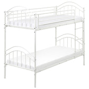 Letto a castello per bambini Camera dei bambini letto alto bianco struttura in ferro 90 x 200 cm