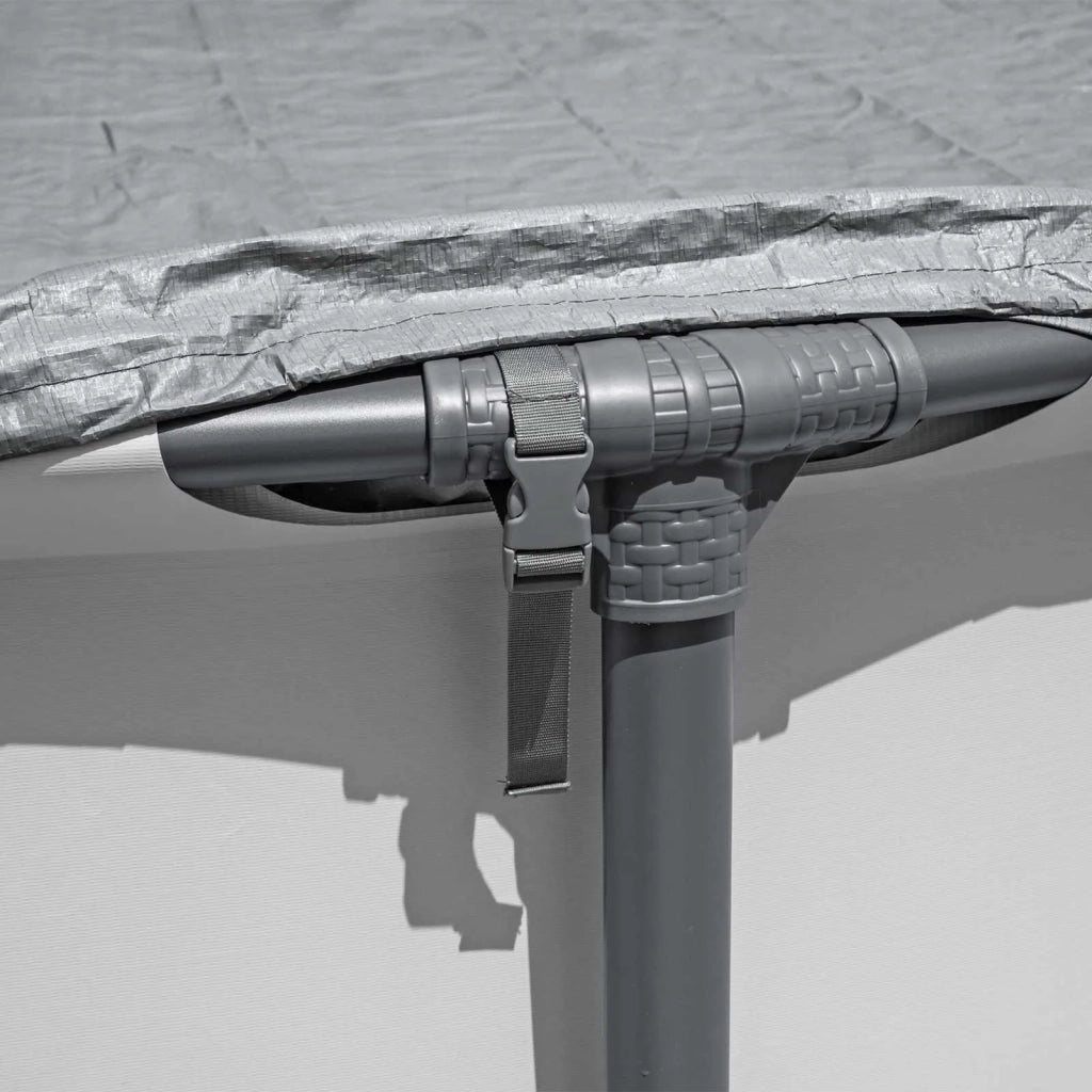 Bestway Copertura per piscina Ø5,49 m Rotondo Poliestere Grigio 42035730