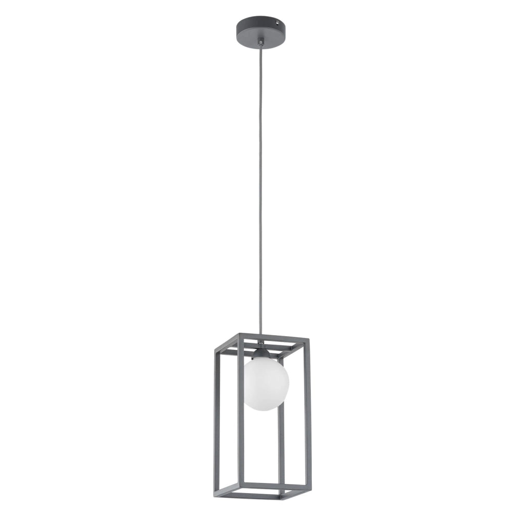 Italux Daisy lampada a sospensione industriale grigia Ø14 G9