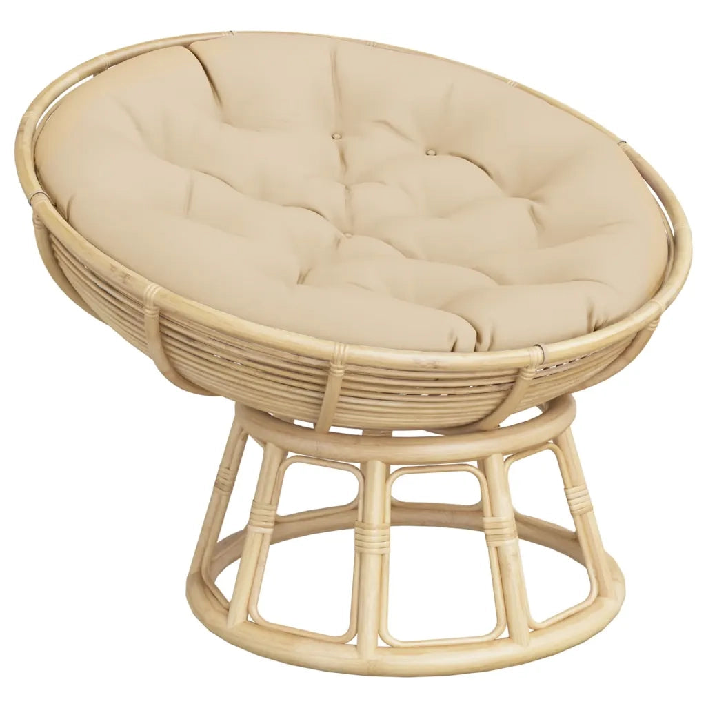 Cuscino Rotondo Beige Ø 100x11 cm in Tessuto Oxford 361965