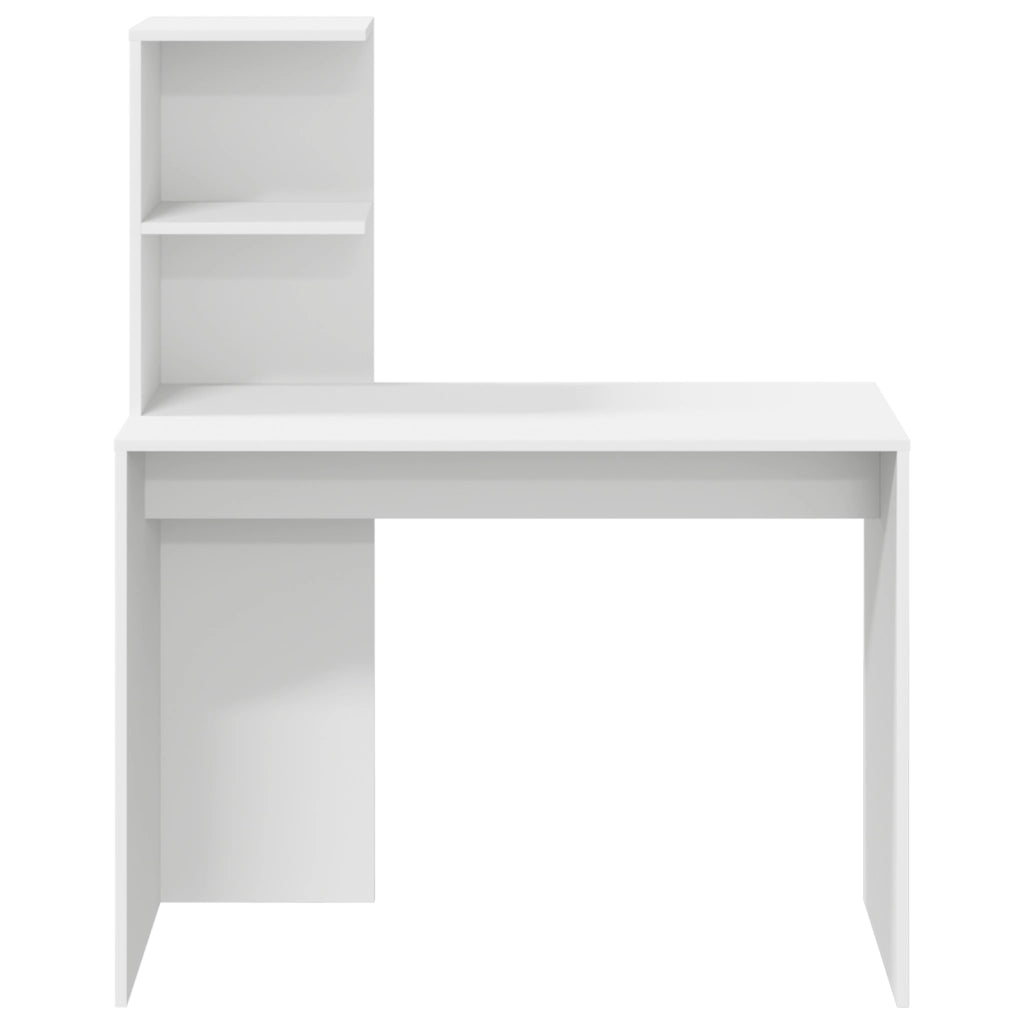 Scrivania Bianca Bianca MDF Compatta Intarsi Decorativi