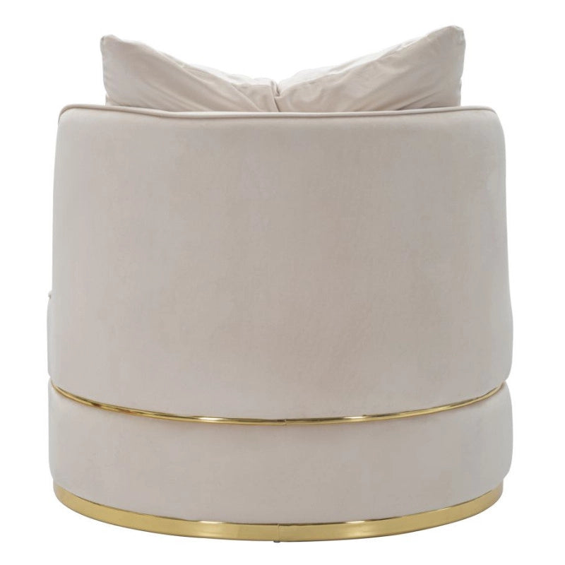 Poltrona Paris Space Crema/gold cm ø 84x72