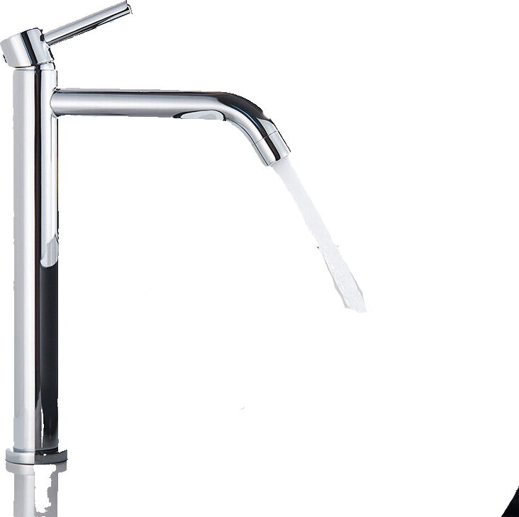 Giulia | Rubinetto da bagno alto Hotel Gastro cromato lucido |. Rubinetto in acciaio inossidabile premium per lavabo alto |Rubinetto ad alta pressione