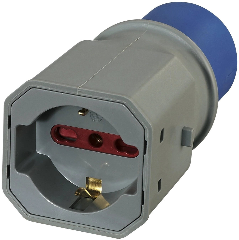Adattatore Industriale F. Spina 2P con T16A 220V Cee P.schuko 10 e 16 A