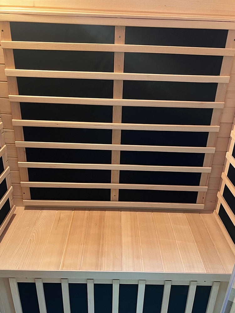 Sauna ad infrarossi 97x120 cm H188 in legno Hemlock con radio integrata | Oulu