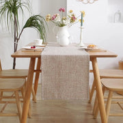 Tavolo da pranzo in stile boemiano rurale - 33x153cm tavolo da pranzo in lino - tavolo da pranzo a mano - adatto per sala da pranzo, tavolo da salotto, cucina