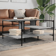 Tavolino Salotto Grigio Sonoma 100x100x48,5cm LegnoÂ Multistrato