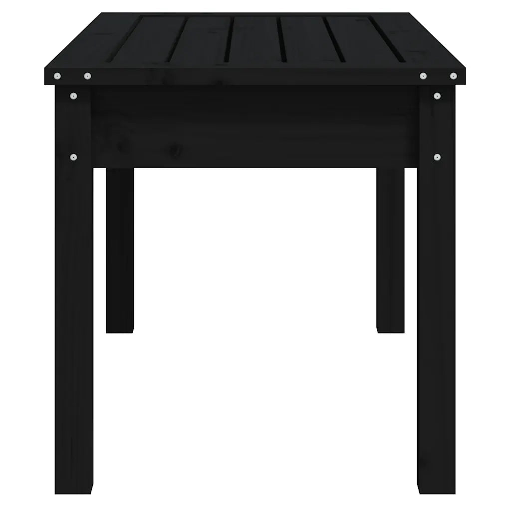 Panchina da Giardino | Panca da Giardino Nera 80x44x45 cm Legno Massello di Pino