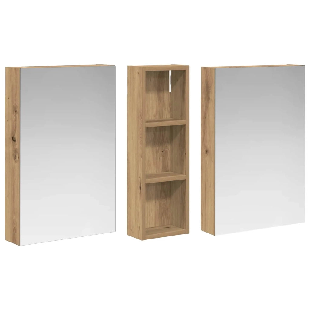 Set di Armadi da Bagno con porta 3 pcs 100 x 10,5 x 60,5 cm 3403703
