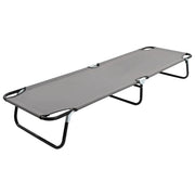 Letto pieghevole da campeggio mobile da esterno 190 cm pieghevole grigio acciaio 02_0012876