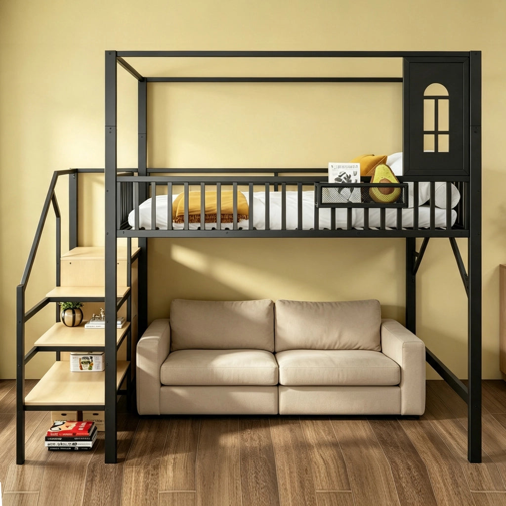 Letto a soppalco in metallo ¨C Minimal ¨C 140x200 cm