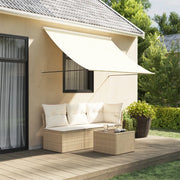 Tenda da Sole Retrattile Crema 200x150 cm in Tessuto e Acciaio 368759