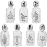Set di flaconi in vetro da 7 pezzi - Flaconi riutilizzabili per viaggio - Flaconi d'acqua resistenti - Disegni religiosi - Sicuri e impermeabili - Adatti come regali - Set per viaggi