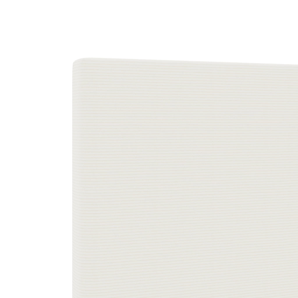 Testata LED  Design Semplice Crema 100 cm in Tessuto Corduroy