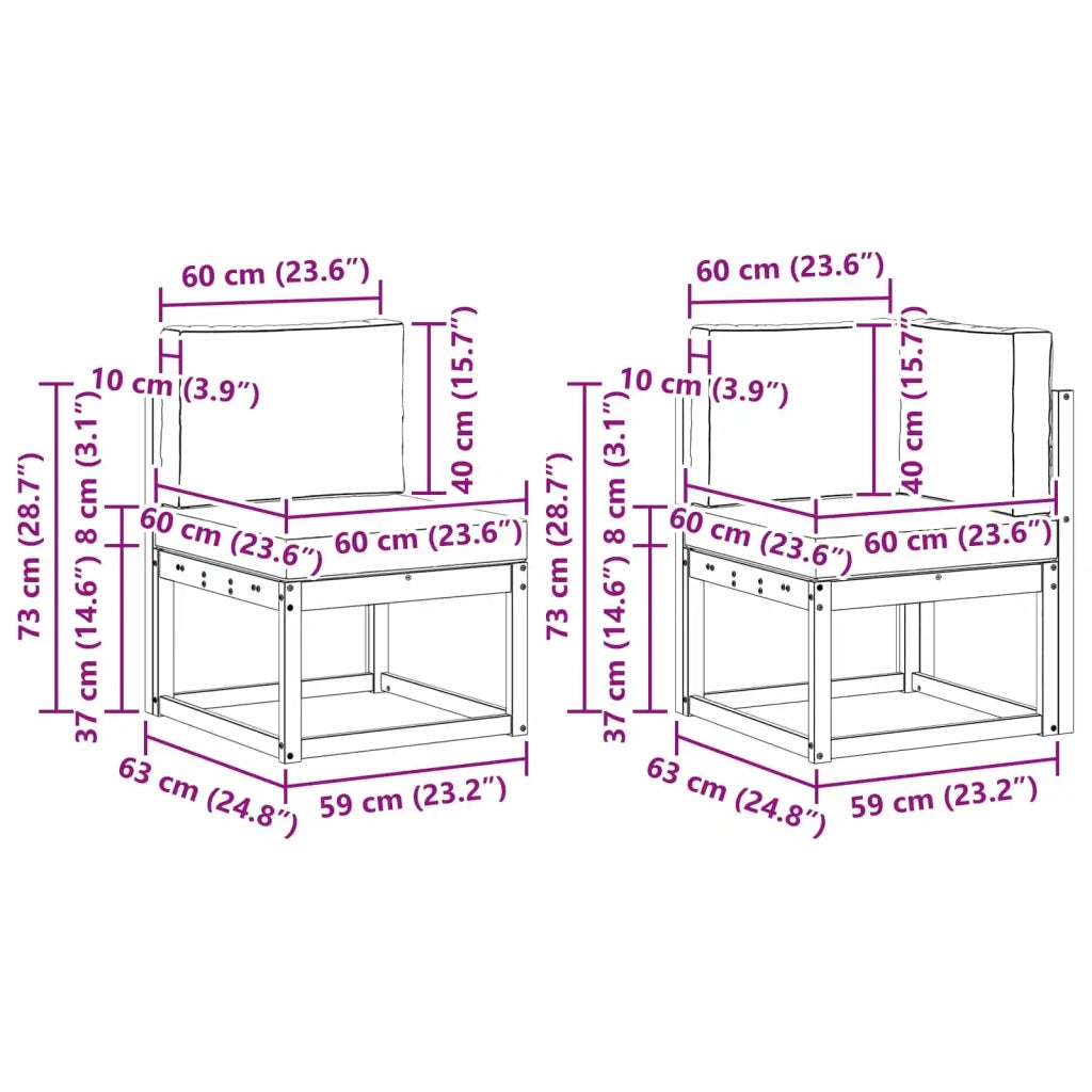 Set di divani da esterno 7 pz Bianco e Beige 3388142