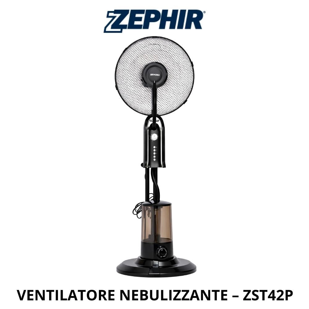Ventilatore nebulizzante zephir zst42p con telecomando e timer