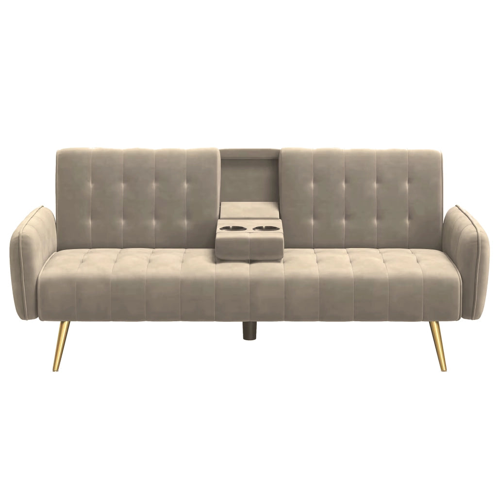 DIVANO NEW 196X81XH78CM BEIGE IN TESSUTO
