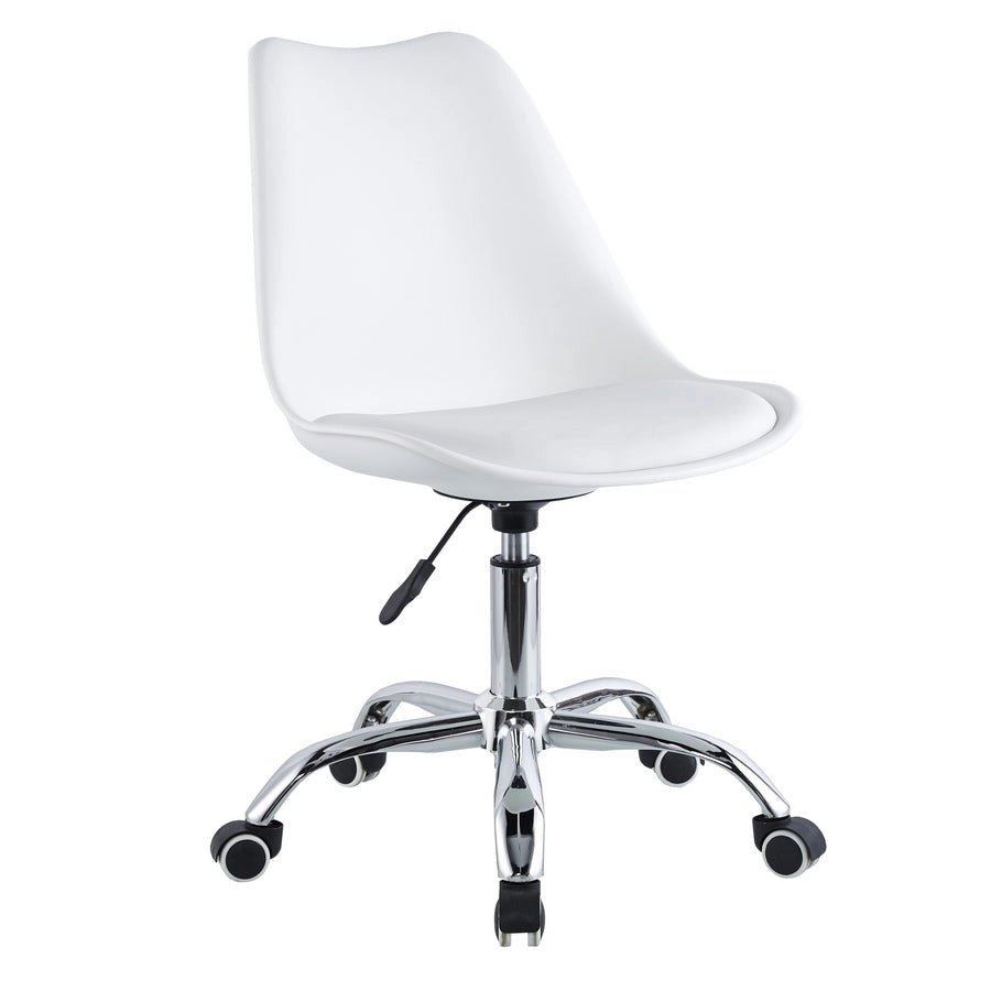 Sedia Operativa da Ufficio 48,5x49x80/88 cm May Bianca