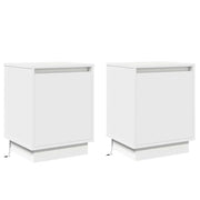 Set di 2 Comodini | Armadio da Notte | Mobiletto da notte Bianco 39 x 34,5 x 50 cm