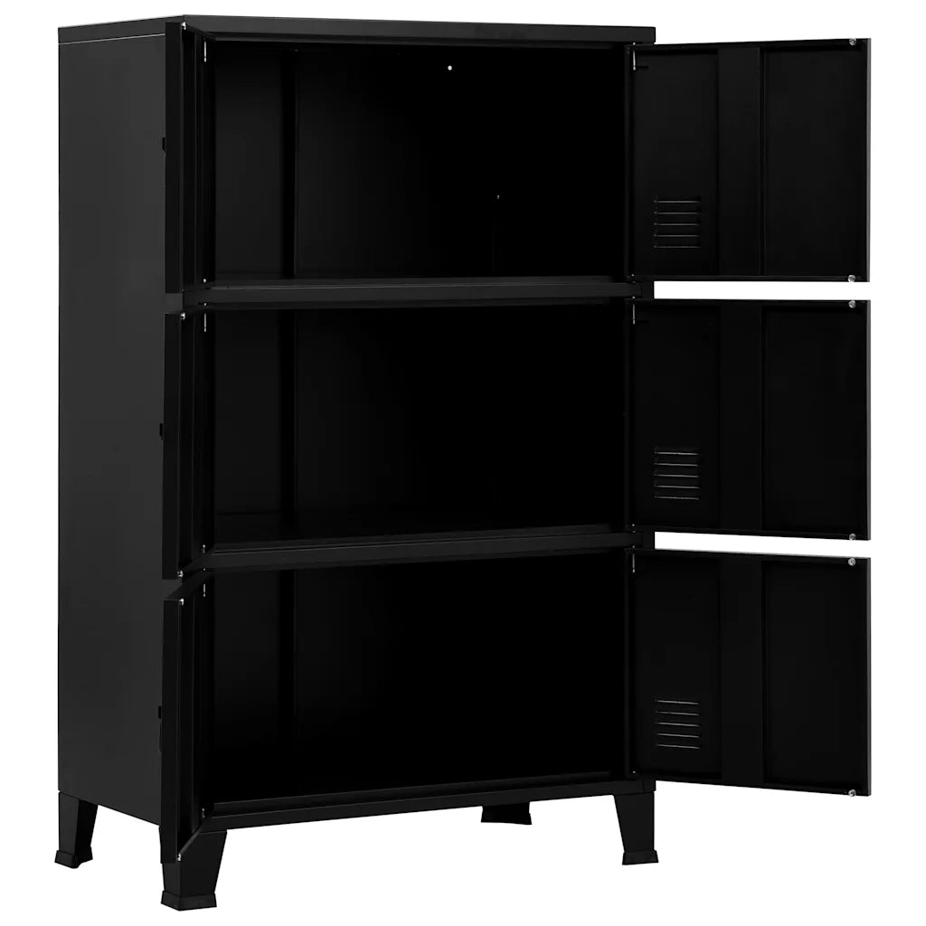 Armadio Classificatore Industriale Nero 75x40x120 cm in Acciaio  cod mxl 67498