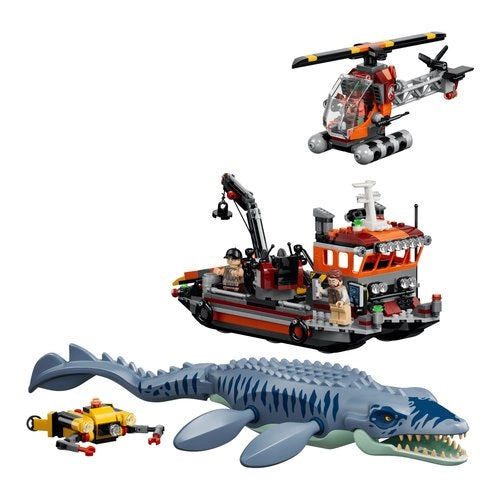 Set costruzioni lego 77983 jurassic world attacco alla barca del dinos