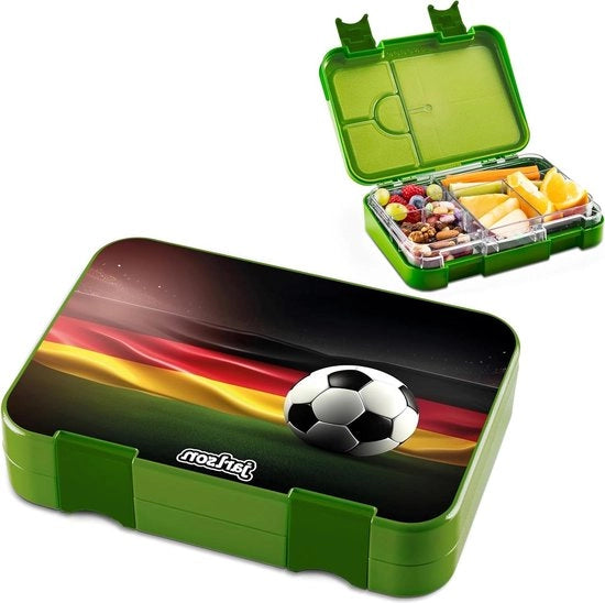 Bento Box per bambini - Scatola di snack senza grassi - Thema calcio - Adatta per ragazze e ragazzi