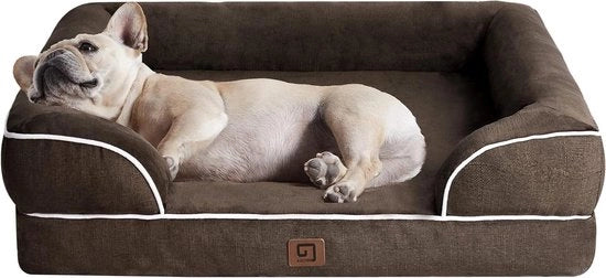 Letto per Cani Ortopedico per Piccoli Cani con Guaina di Memoria - Lavabile e Imbottito con Antiscivolo Alta Parete