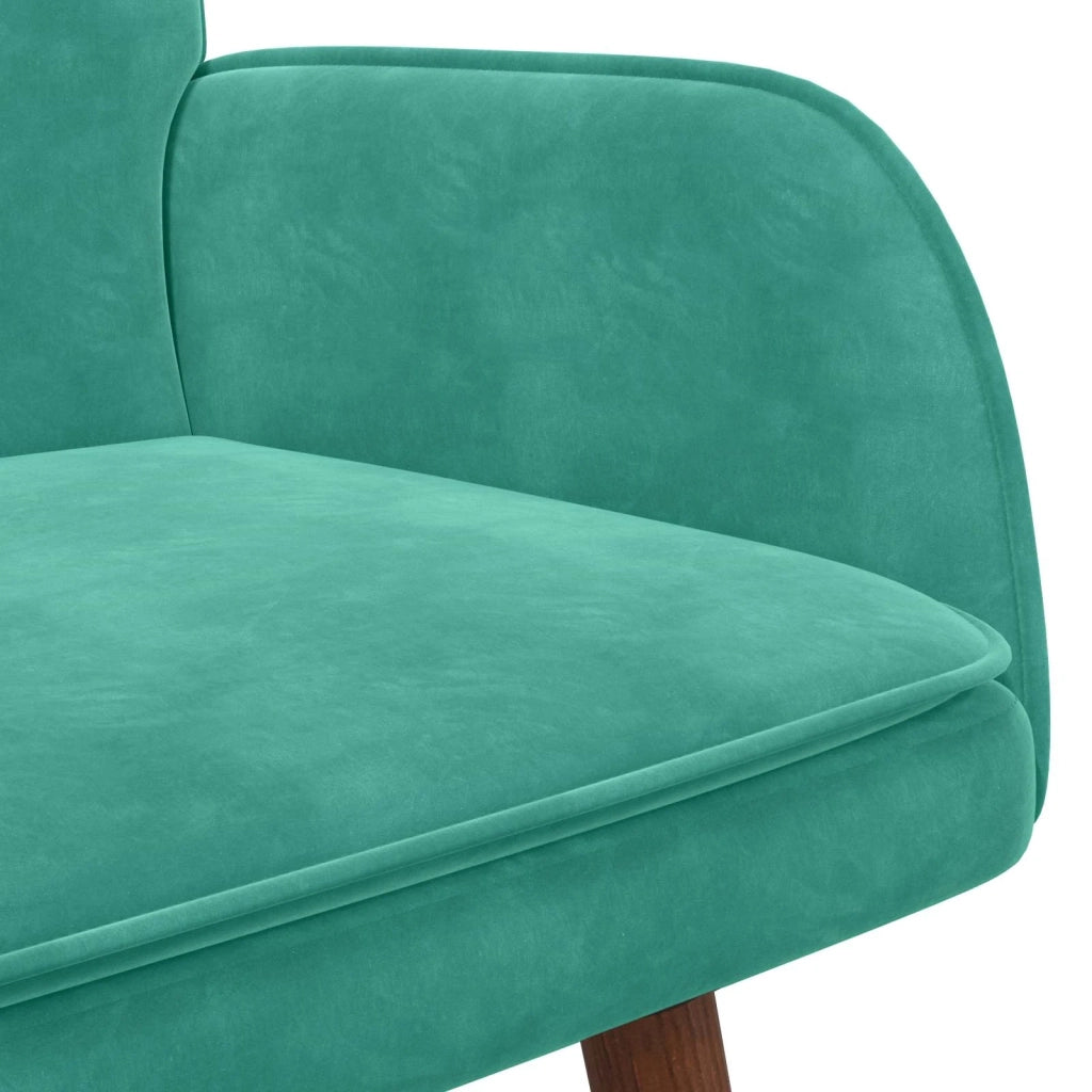 Sofa a Due Posti Turchese 115 x 61 x 87 cm Velluto
