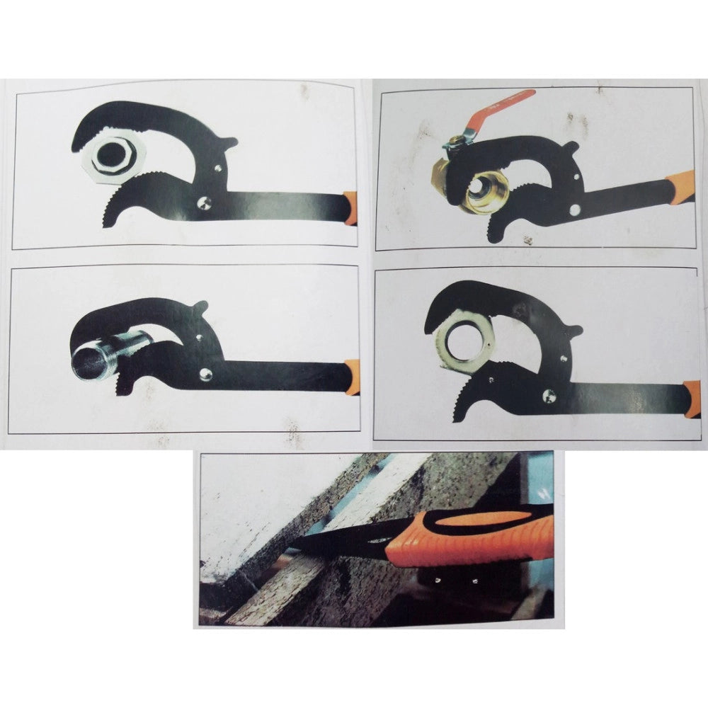 Trade Shop - Set 2 Chiavi A Tubo Veloce Regolabili Multi Funzioni Professionali 260 Mm 380 Mm -