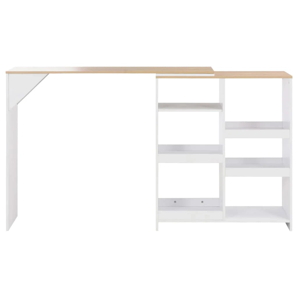 Tavolo alto da bar/bistrot con ripiano rimovibile bianco 138 cm 0902046