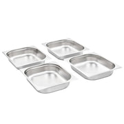 Contenitori Gastronorm 4 pz GN 1/2 65 mm in Acciaio Inox 50887