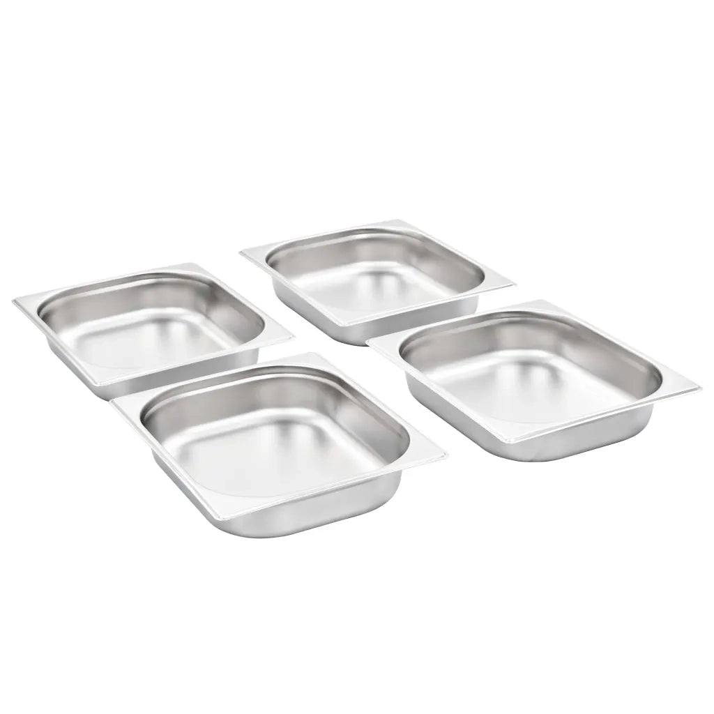 Contenitori Gastronorm 4 pz GN 1/2 65 mm in Acciaio Inox 50887
