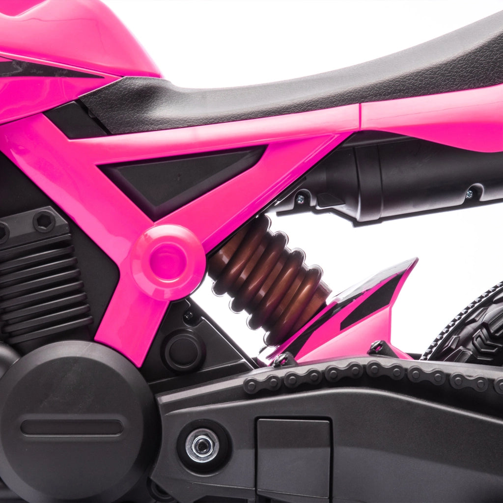 Moto elettrica per bambini 3-8 anni ¨C zephmum ¨C rosa, batteria 6V, 30KG