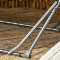 Amaca da Giardino Pieghevole con Supporto ad Arco, Carico max. 120 Kg, in Metallo Epossidico, Grigio