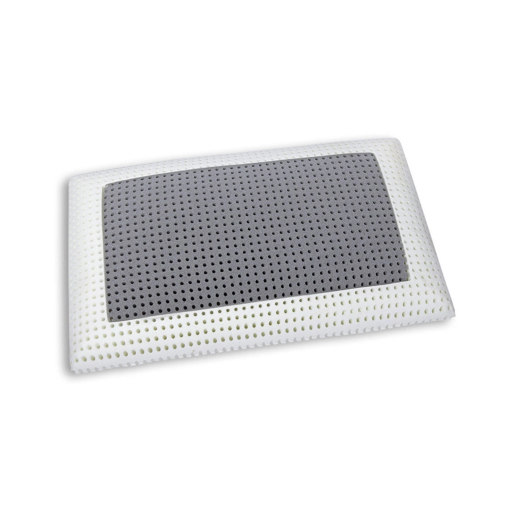 Set di 2 guanciali Prezzemolo, Cuscino per letto, Poggiatesta imbottito, Cuscinetto per camera da letto, Made in Italy, 70x40 h14 cm, Bianco