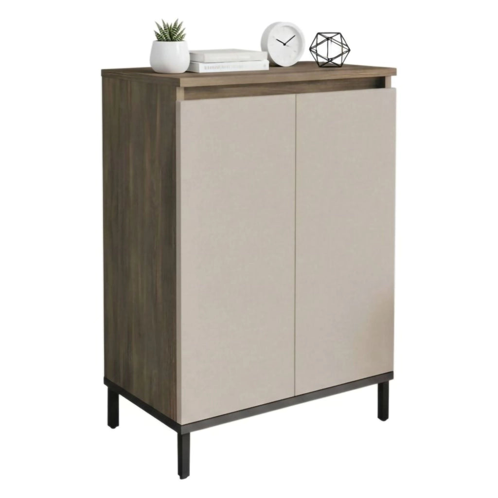 Madia Phailin, Credenza 2 Ripiani, 60x36x86h cm Marrone